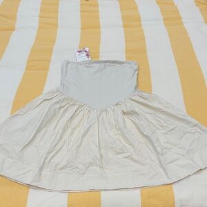 Cream Strapless Dress